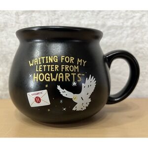 Harry Potter Cauldron Coffee Mug Cup "Waiting for My Letter from Hogwarts" Black